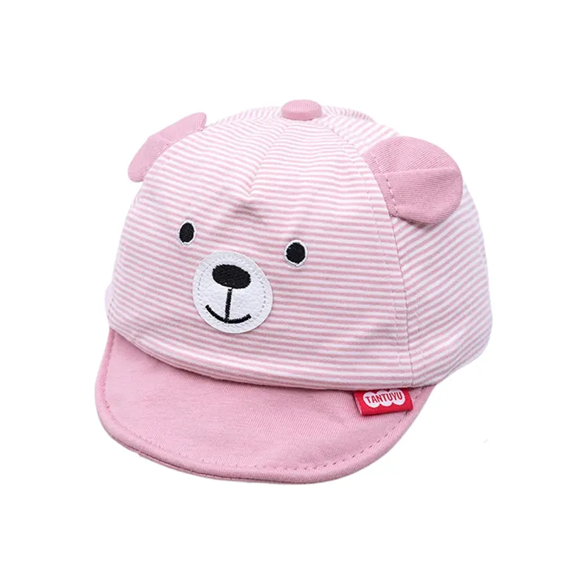 CASQUETTE BEBE FILLE OURS ROSE